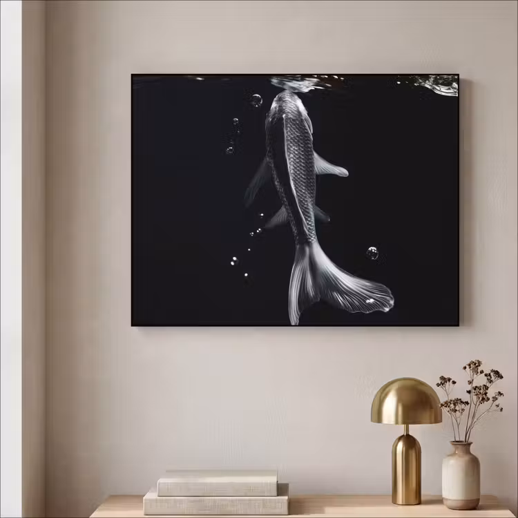 Art Frame - Koi - Vissen - Water - Zwart — 3