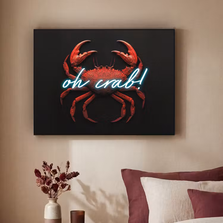 Art Frame - Krab - Rood - Neon - Quote — 2