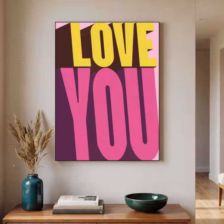 Art Frame - Love - Tekst - Roze - Valentijn — 2