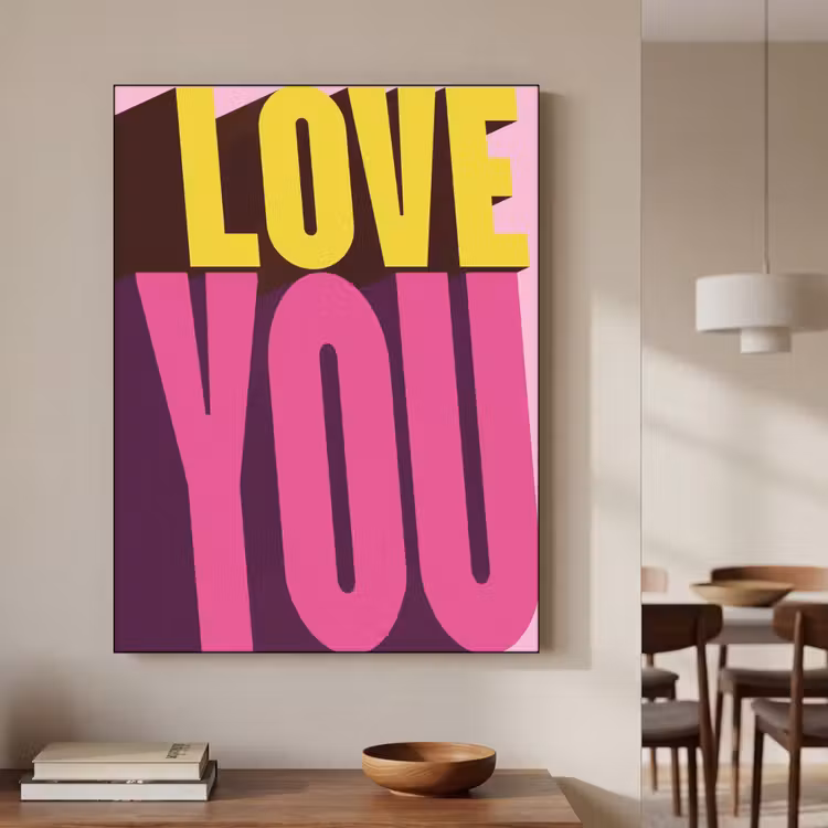 Art Frame - Love - Tekst - Roze - Valentijn — 5