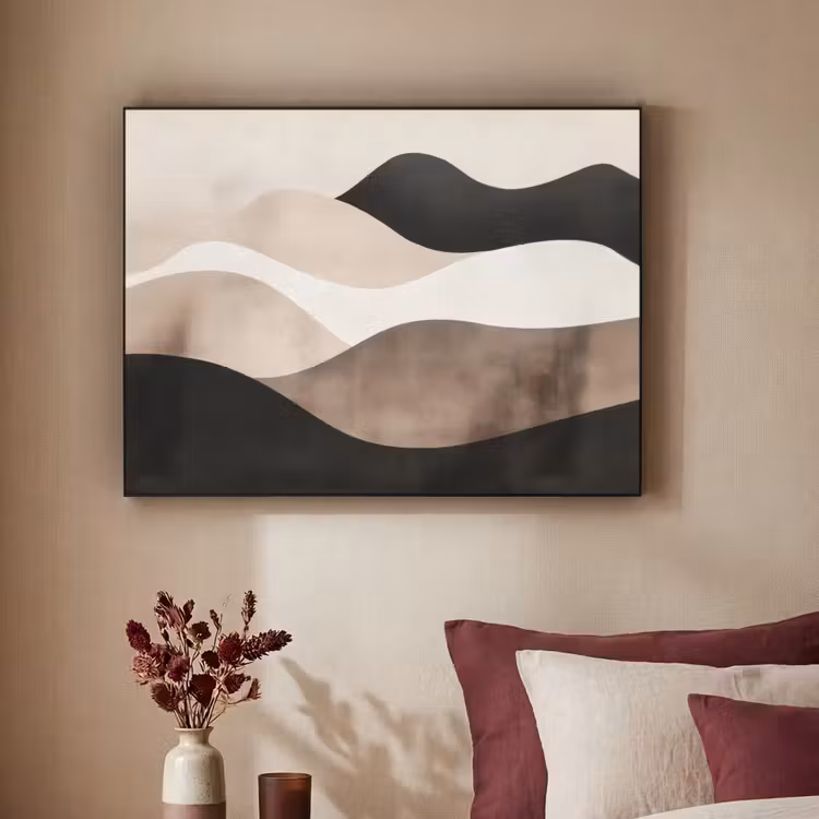 Art Frame - Abstract - Landschap - Golven - Crèmekleur — 2