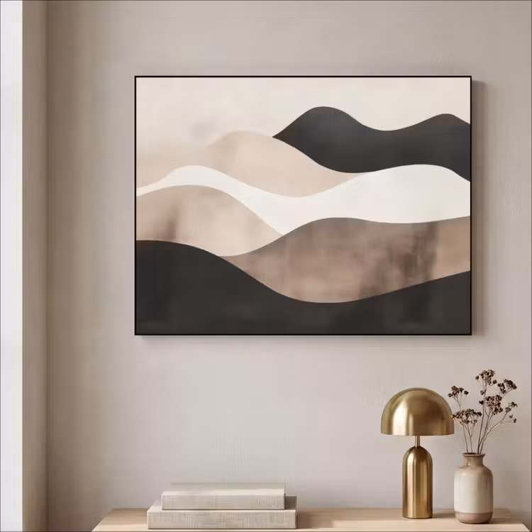 Art Frame - Abstract - Landschap - Golven - Crèmekleur — 3
