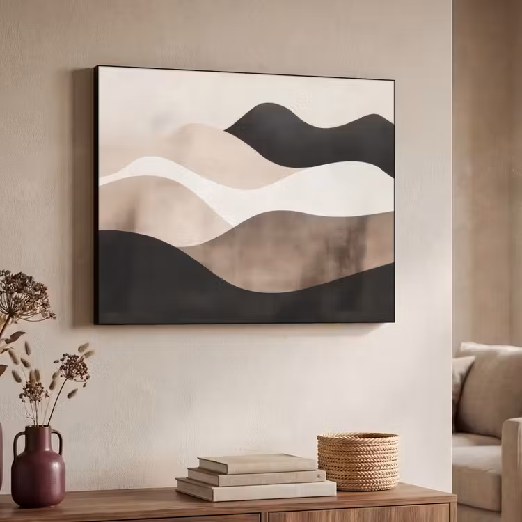 Art Frame - Abstract - Landschap - Golven - Crèmekleur — 4