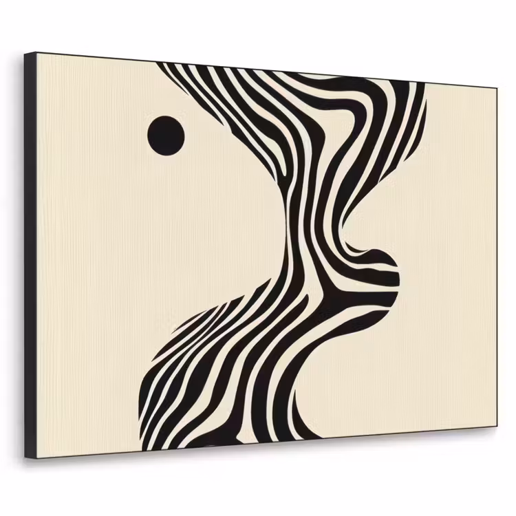 Art Frame - Beige - Lijnen - Golvend -  Abstract — 1