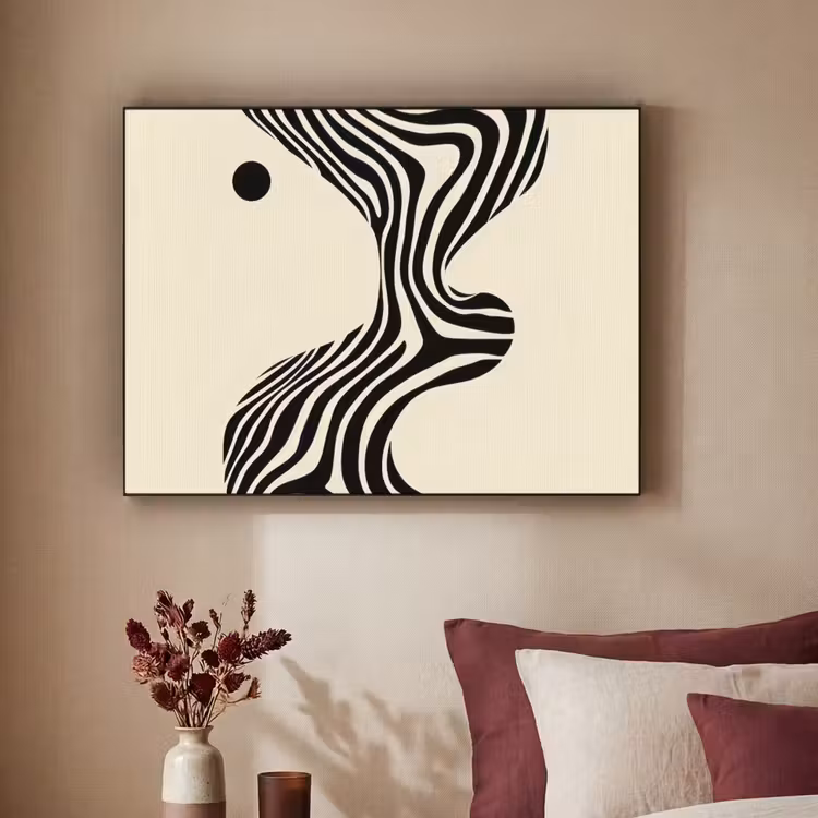 Art Frame - Beige - Lijnen - Golvend -  Abstract — 2