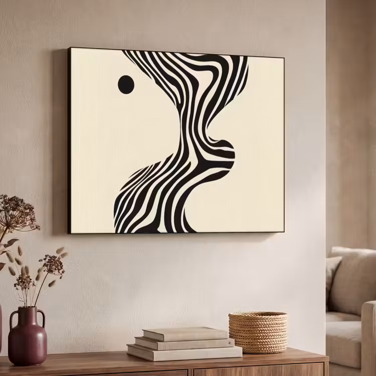Art Frame - Beige - Lijnen - Golvend -  Abstract — 4