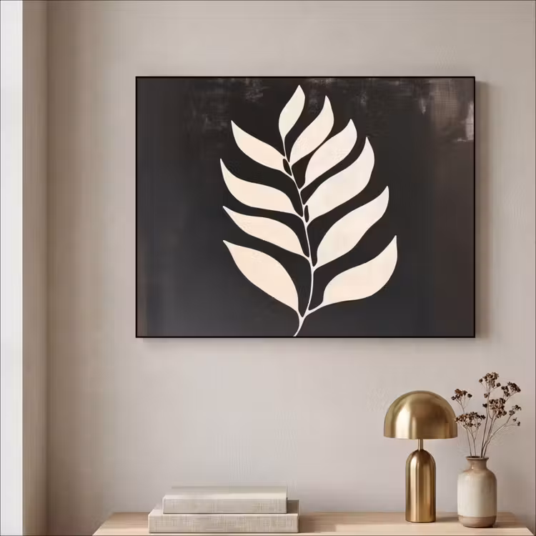Art Frame - Blad - Wit - Minimalistisch — 3