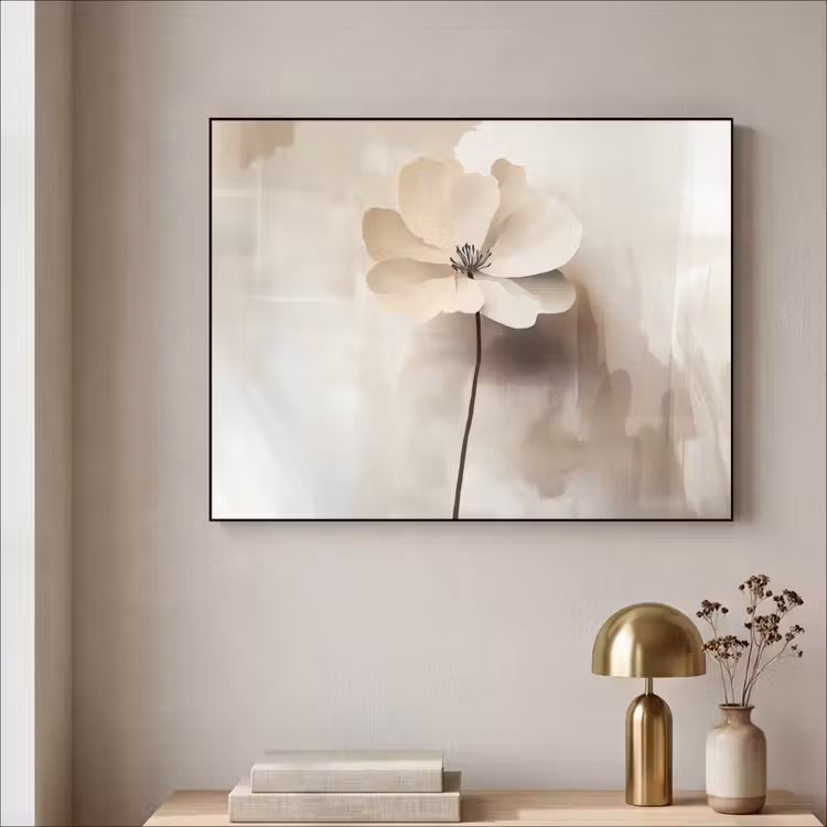 Art Frame - Bloem - Beige - Verf - Schaduw — 3