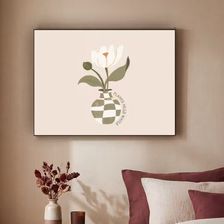 Art Frame - Bloem - Wit - Vaas - Quote — 2