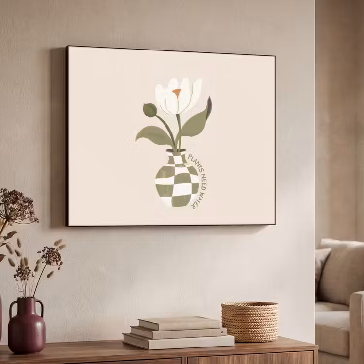 Art Frame - Bloem - Wit - Vaas - Quote — 4