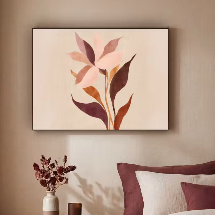 Art Frame - Bloemen - Blaadjes - Minimalistisch - Roze — 2