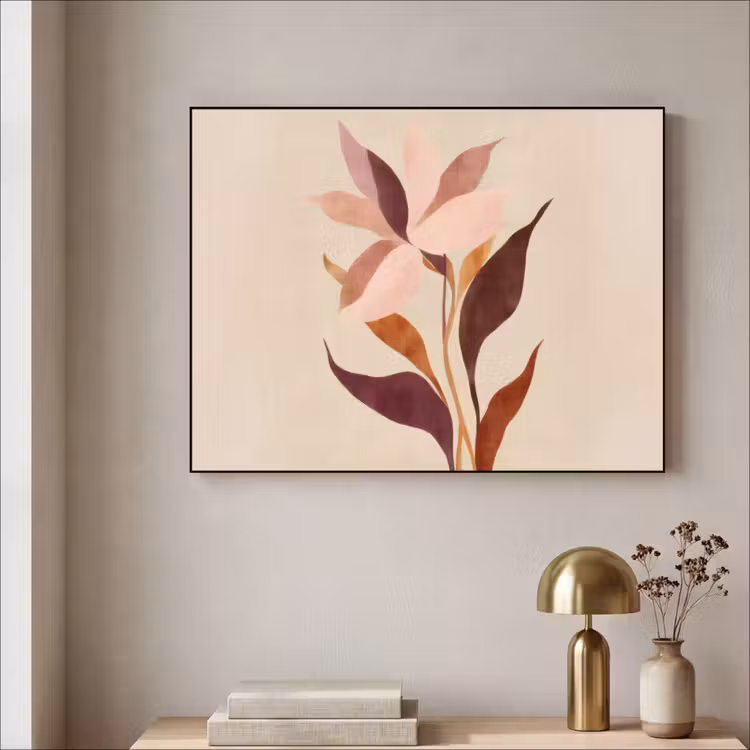 Art Frame - Bloemen - Blaadjes - Minimalistisch - Roze — 3