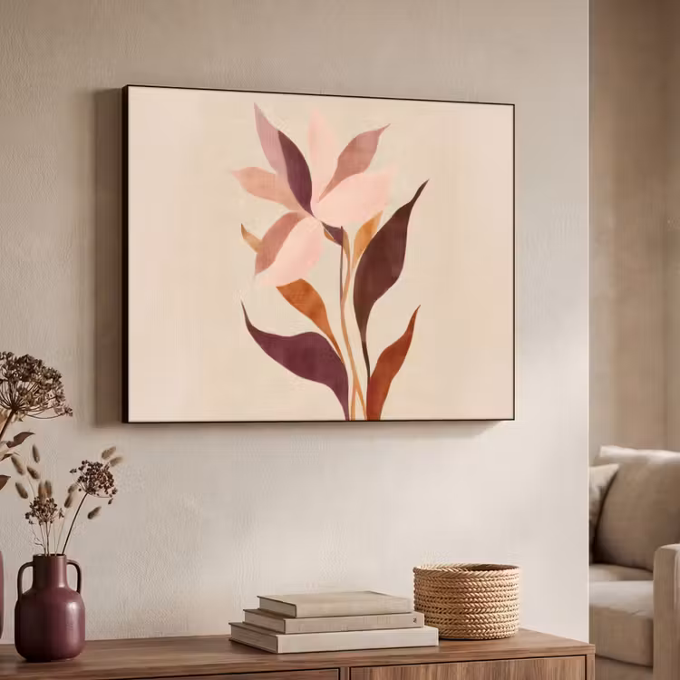 Art Frame - Bloemen - Blaadjes - Minimalistisch - Roze — 4