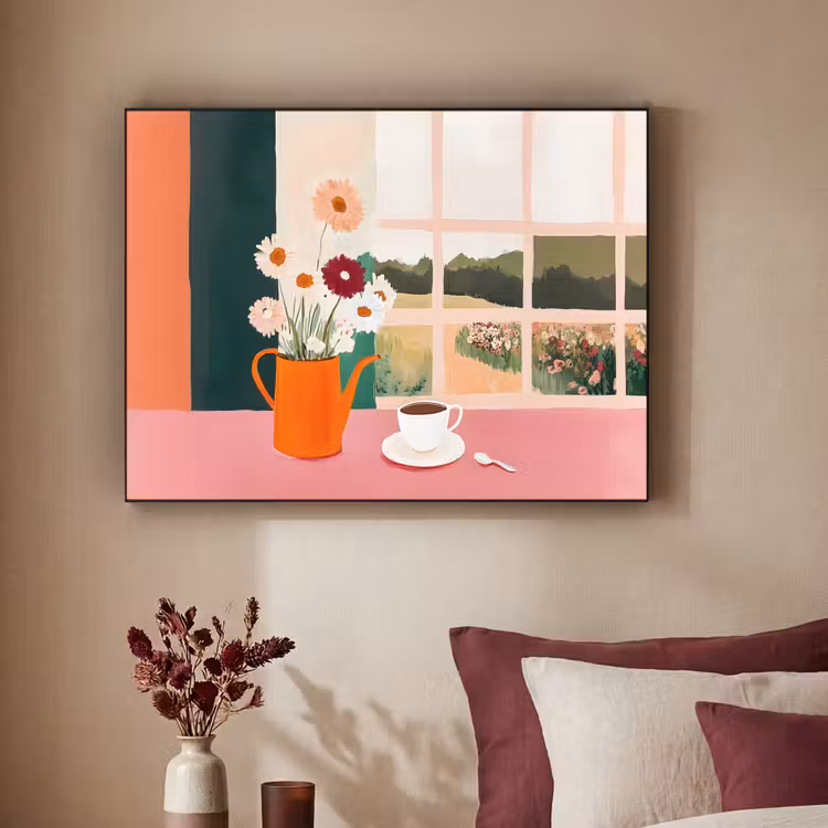 Art Frame - Bloemen - Koffie - Raam — 2