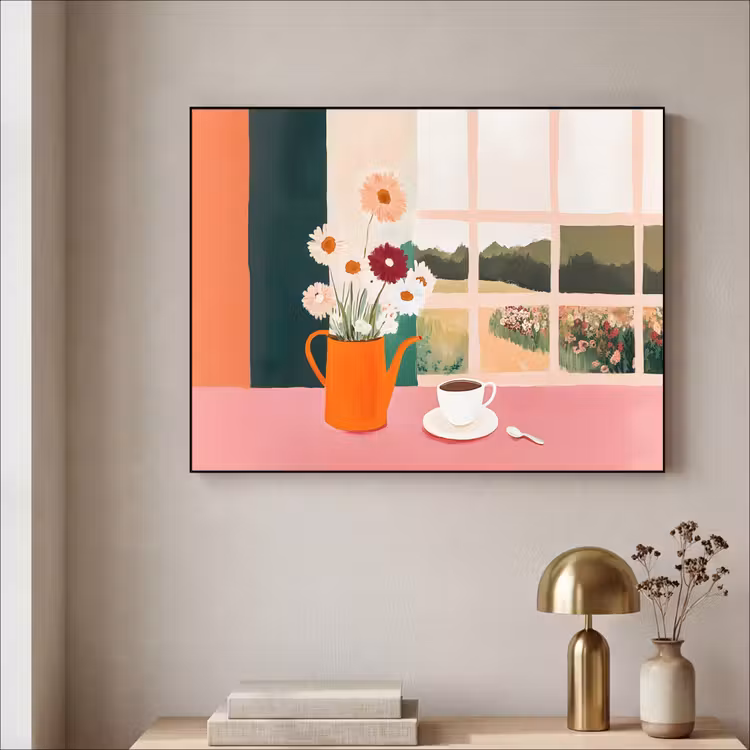 Art Frame - Bloemen - Koffie - Raam — 3