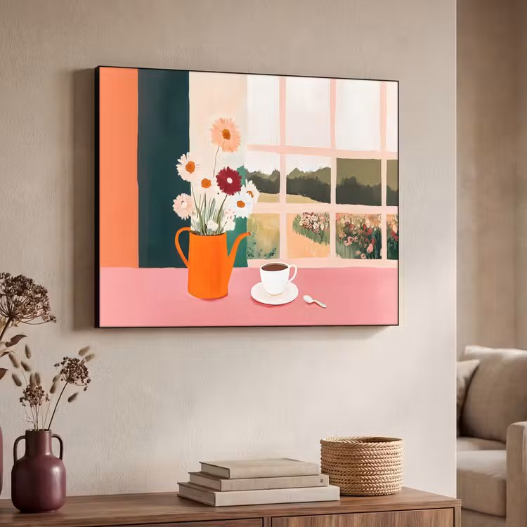 Art Frame - Bloemen - Koffie - Raam — 4