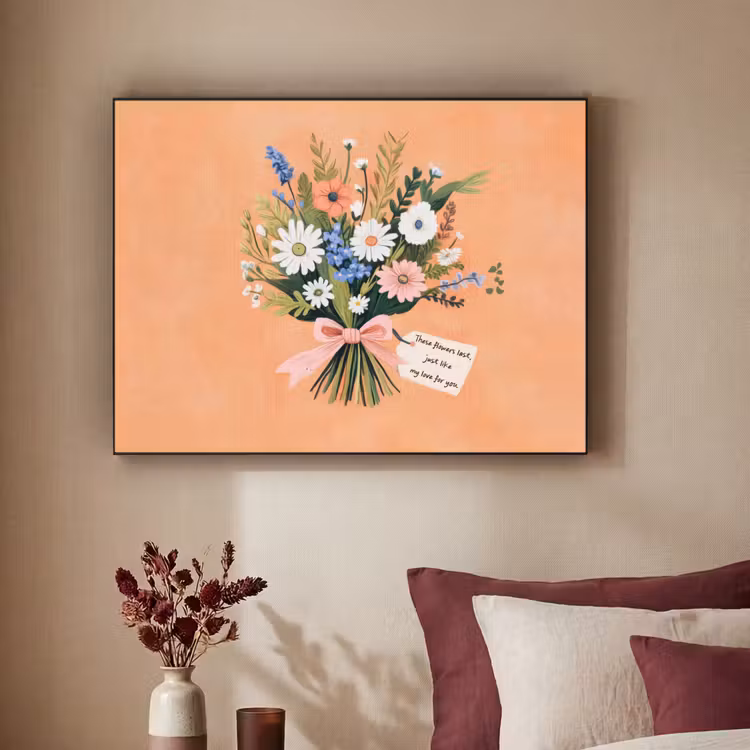 Art Frame - Boeket - Strikje - Quote — 2