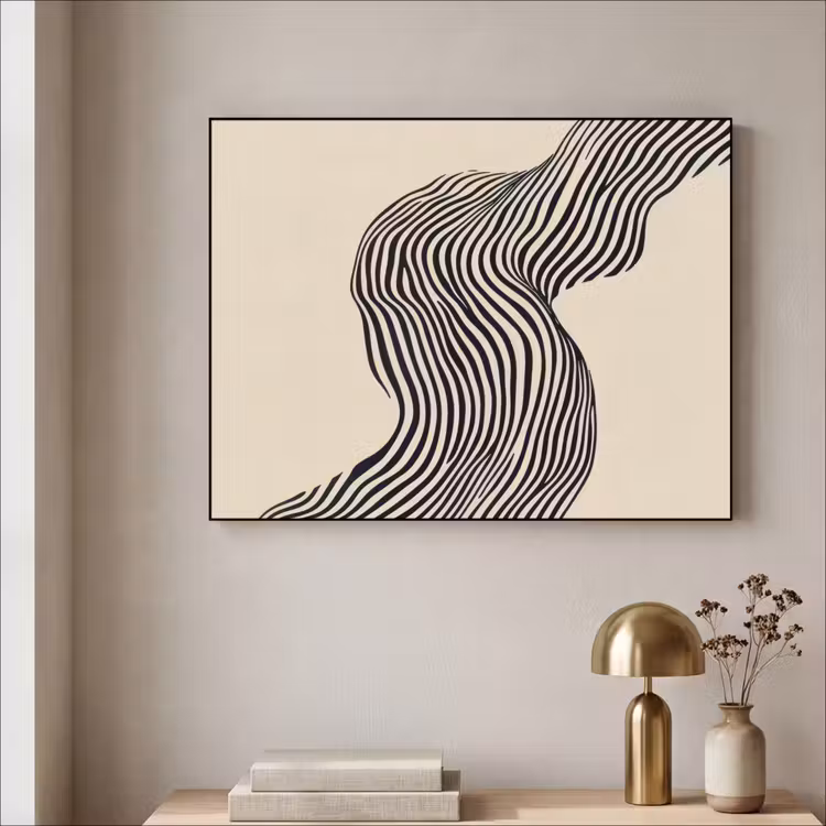 Art Frame - Golvend - Lijnen - Abstract - Silhouet — 3