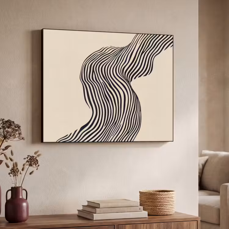 Art Frame - Golvend - Lijnen - Abstract - Silhouet — 4