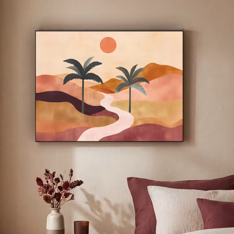 Art Frame - Heuvels - Palmbomen - Abstract — 2