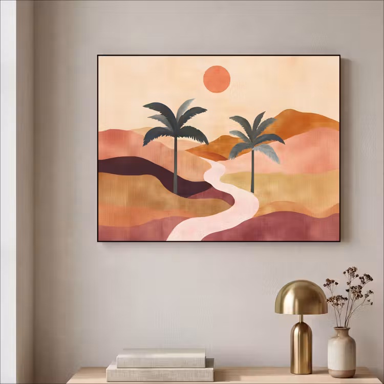 Art Frame - Heuvels - Palmbomen - Abstract — 3