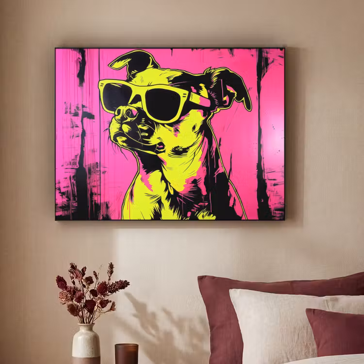 Art Frame - Hond - Zonnebril - Roze - Art — 2