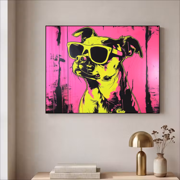 Art Frame - Hond - Zonnebril - Roze - Art — 3