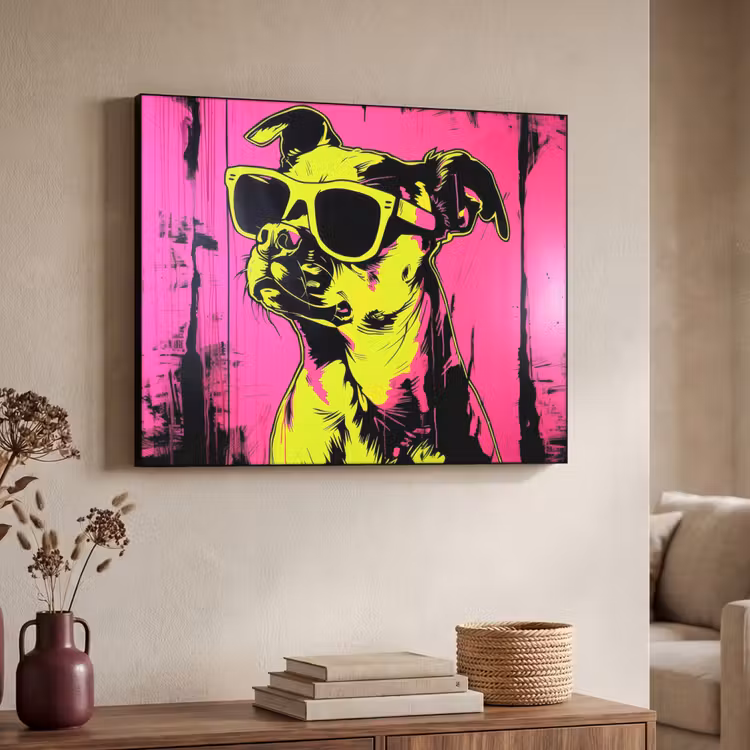 Art Frame - Hond - Zonnebril - Roze - Art — 4