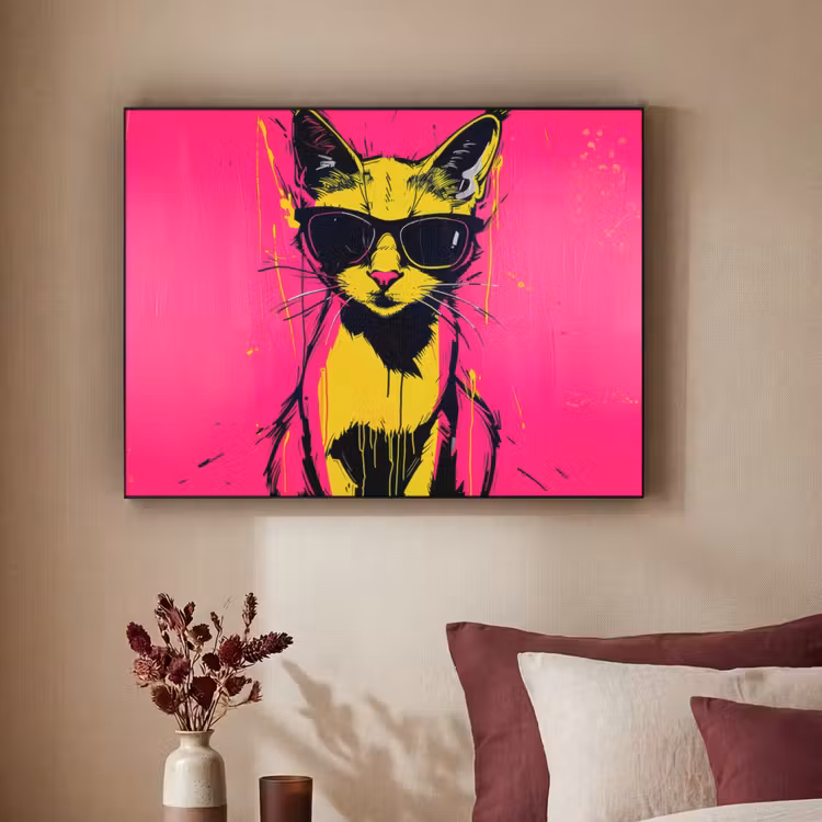 Art Frame - Kat - Art - Zonnebril - Roze — 2