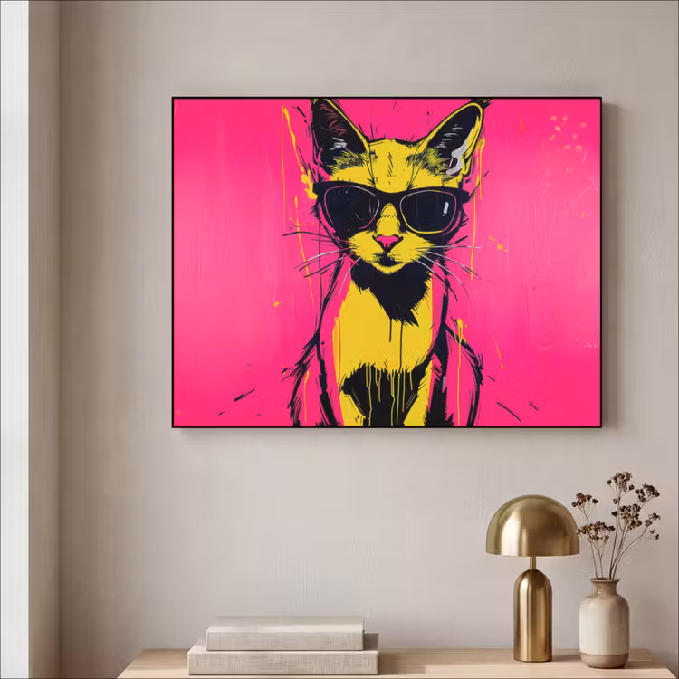 Art Frame - Kat - Art - Zonnebril - Roze — 3