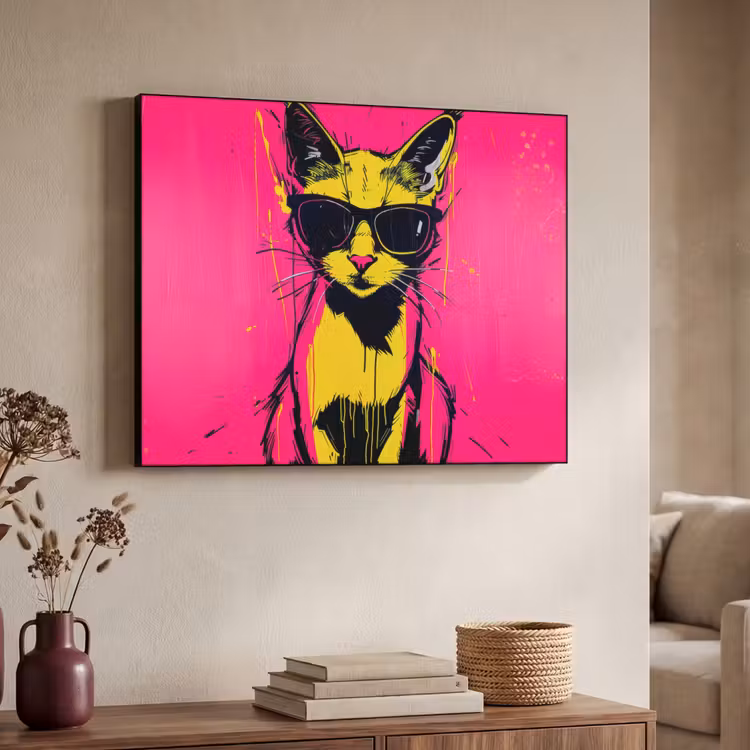 Art Frame - Kat - Art - Zonnebril - Roze — 4