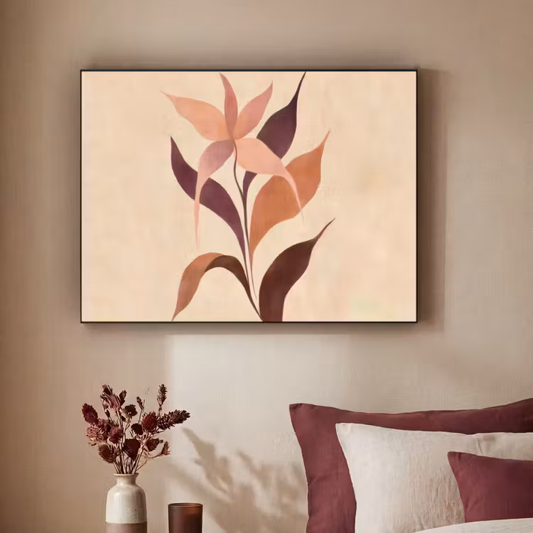 Art Frame - Minimalistisch - Bloem - Bladeren - Beige — 2