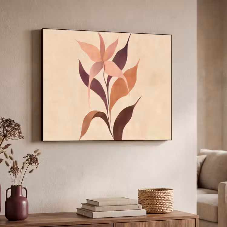 Art Frame - Minimalistisch - Bloem - Bladeren - Beige — 4