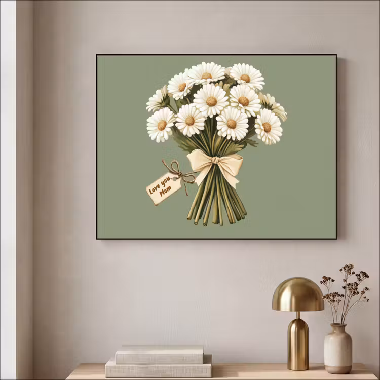 Art Frame - Lint - Boeket - Groen - Quote — 3