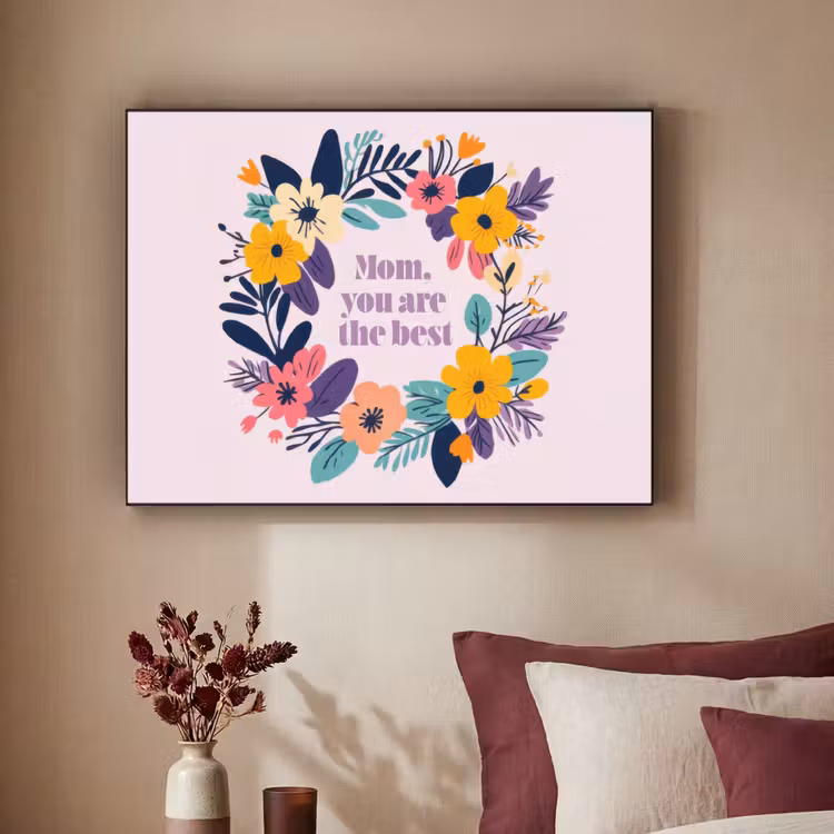 Art Frame - Bloemenkrans - Kleurrijk - Moeder — 2