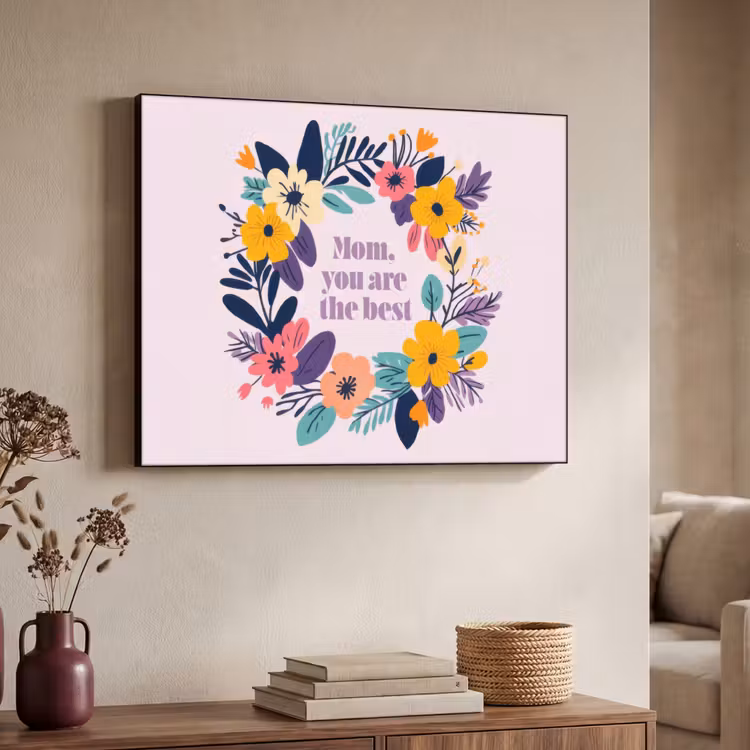 Art Frame - Bloemenkrans - Kleurrijk - Moeder — 4