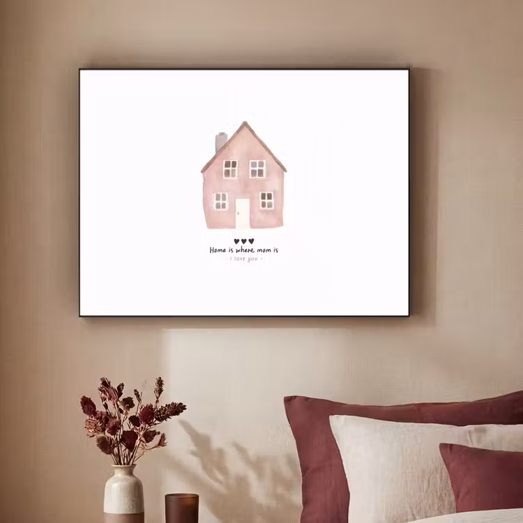 Art Frame - Huisje - Roze - Quote - Moeder — 2