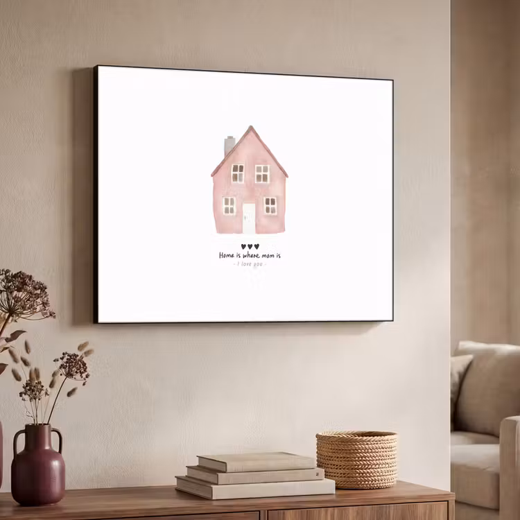 Art Frame - Huisje - Roze - Quote - Moeder — 4