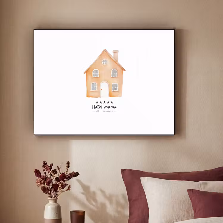 Art Frame - Oranje - Huisje - Quote - Hotel — 2