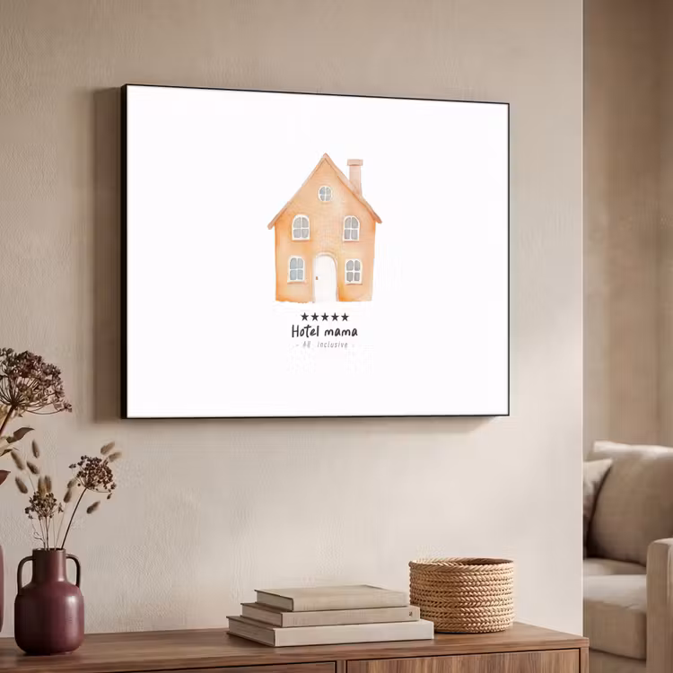 Art Frame - Oranje - Huisje - Quote - Hotel — 4