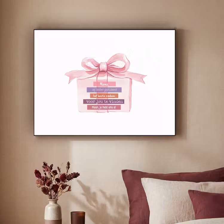 Art Frame - Cadeau - Strik - Tekst - Roze — 2