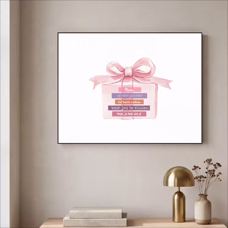 Art Frame - Cadeau - Strik - Tekst - Roze — 3