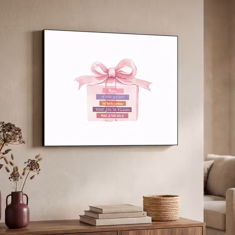 Art Frame - Cadeau - Strik - Tekst - Roze — 4