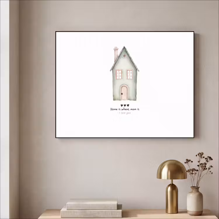 Art Frame - Huisje - Groen - Tekst - Liefdevol — 3