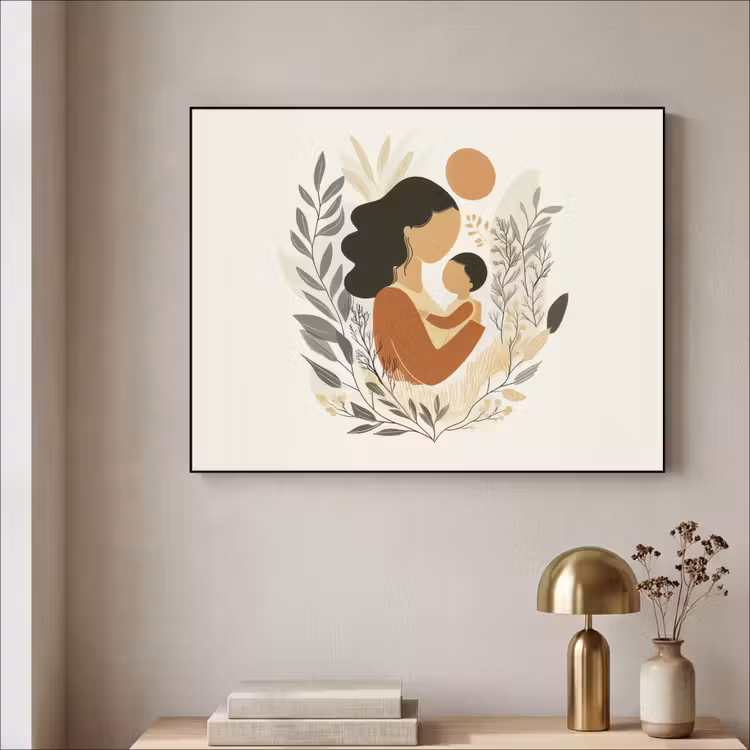 Art Frame - Illustratie - Moeder - Kind - Liefdevol — 3