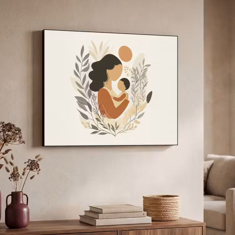 Art Frame - Illustratie - Moeder - Kind - Liefdevol — 4