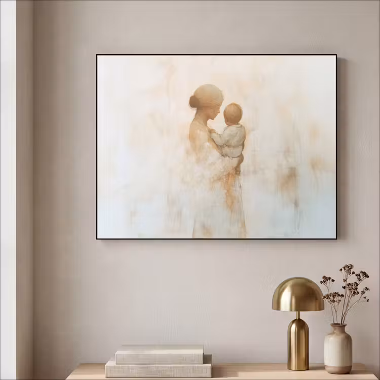 Art Frame - Kind - Moeder - Waterverfschilderij — 3