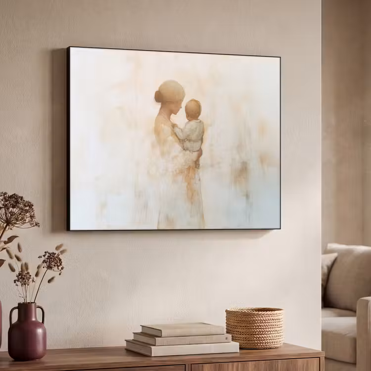 Art Frame - Kind - Moeder - Waterverfschilderij — 4