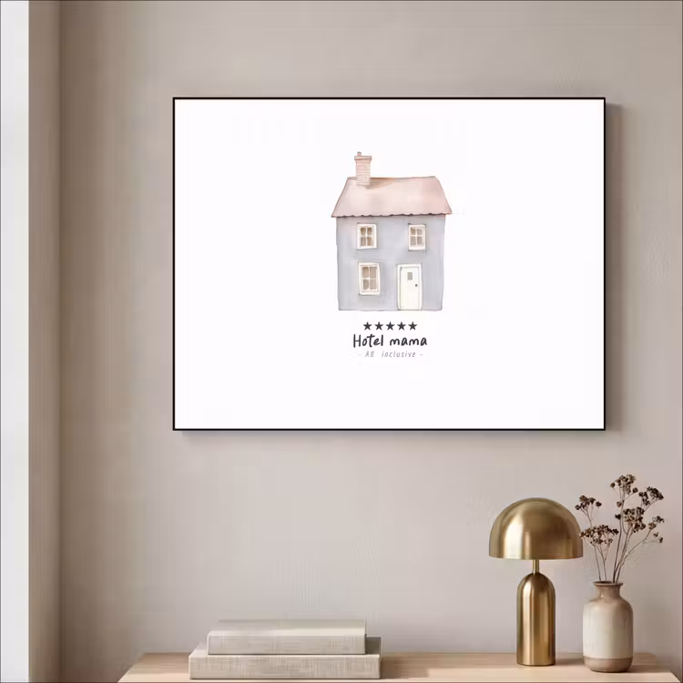 Art Frame - Lichtblauw - Huisje - Mama - Tekst — 3