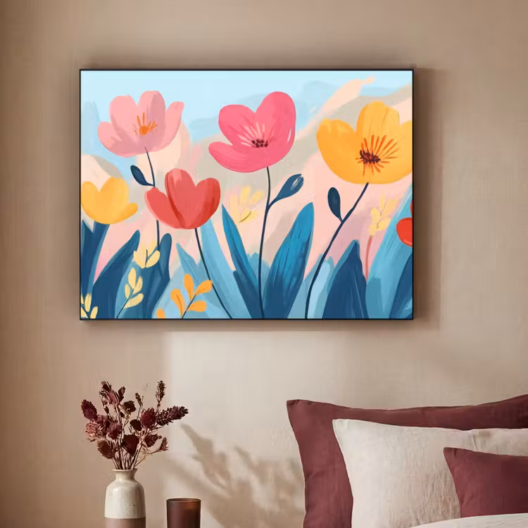 Art Frame - Illustratie - Bloemen - Kleurrijk — 2